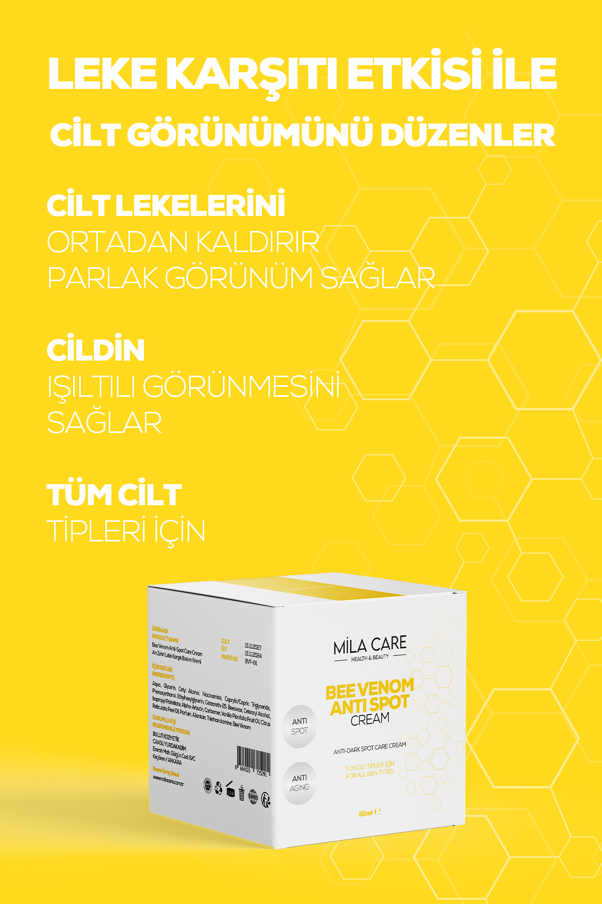 Bee Venom Leke Karşıtı Bakım Kremi