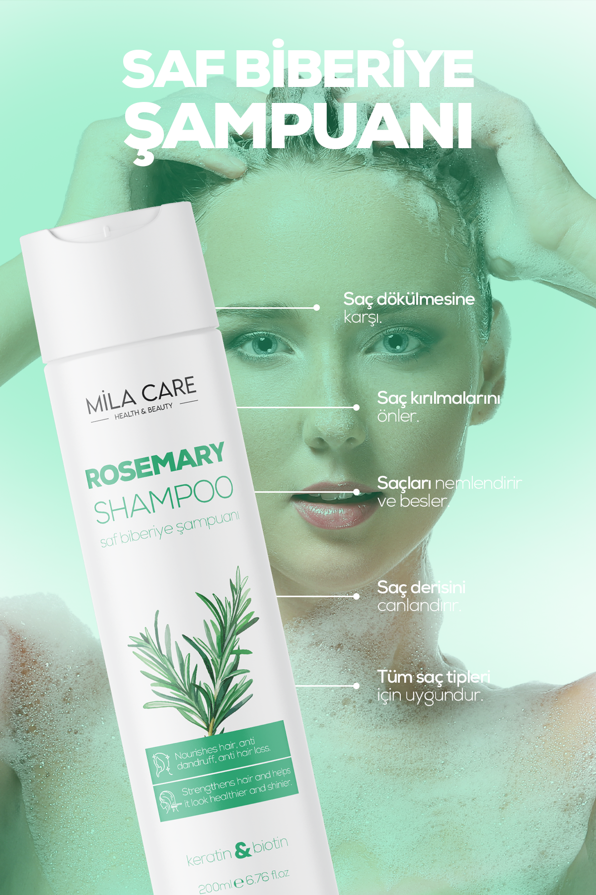 Pure Rosemary Shampoo Saf Biberiye Şampuanı