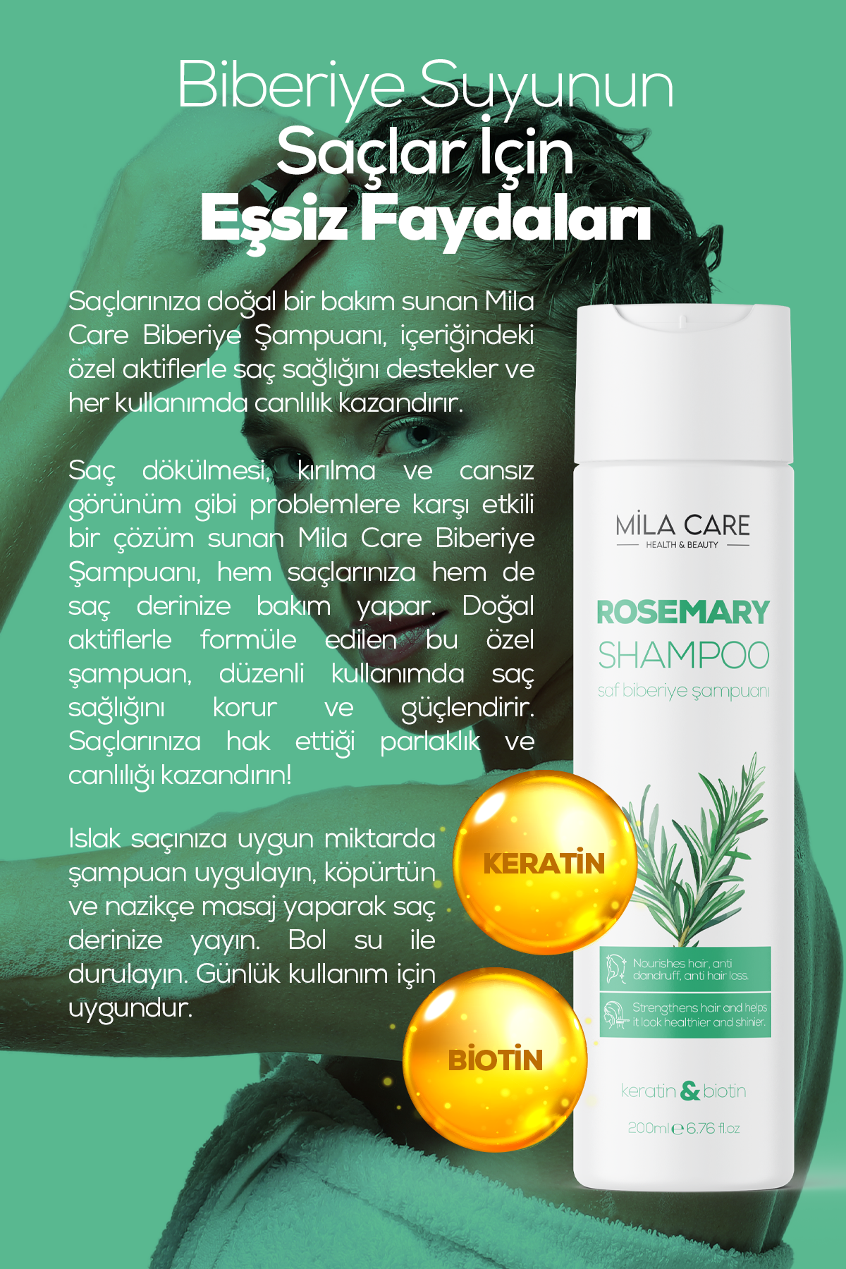 Pure Rosemary Shampoo Saf Biberiye Şampuanı