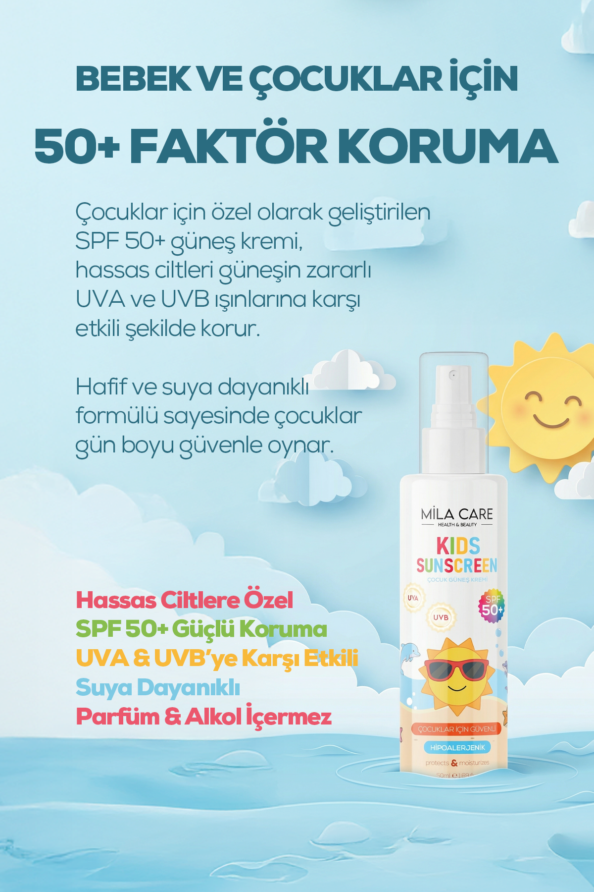 Kids Sun Shield Çocuk Güneş Kremi 50+ SPF