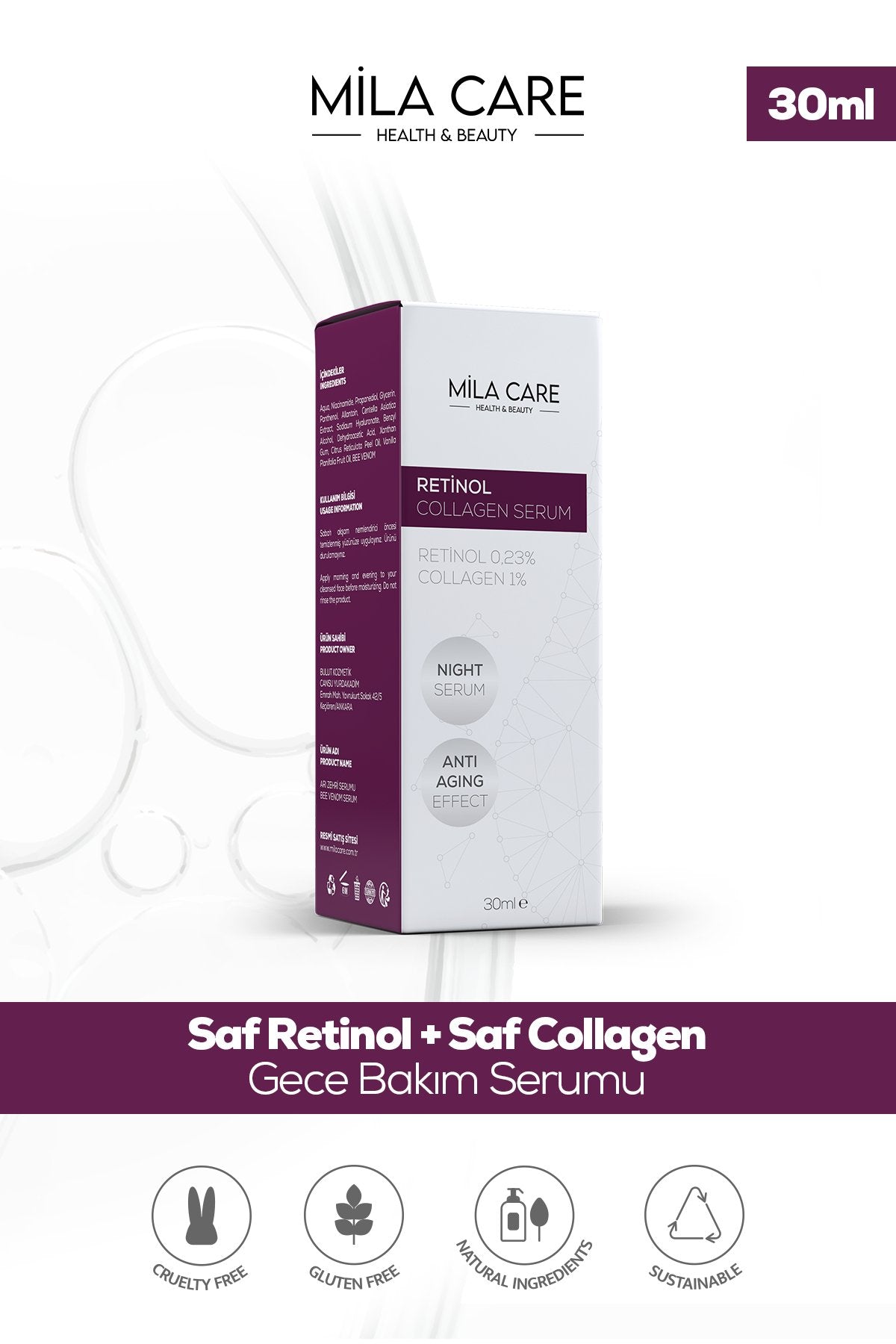 Retinol Collagen Serum - Mila Care